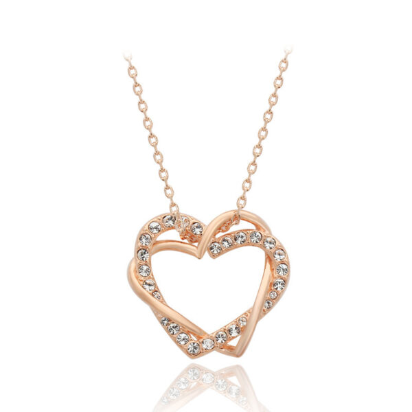 Fashion Heart-shaped Earrings Necklace Jewelry Set - Image 6