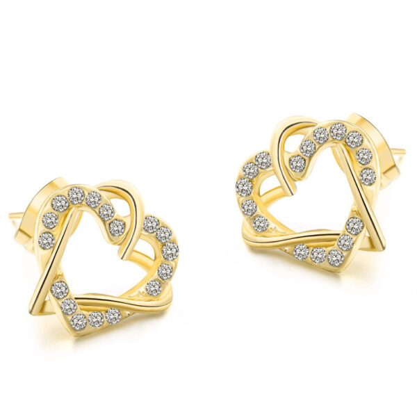 Fashion Heart-shaped Earrings Necklace Jewelry Set - Image 5