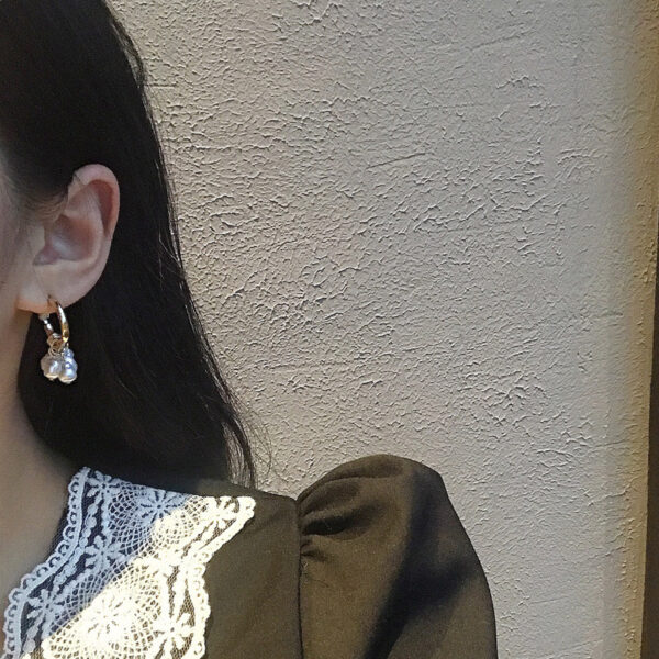 Pearl tassel earrings simple earrings - Image 5