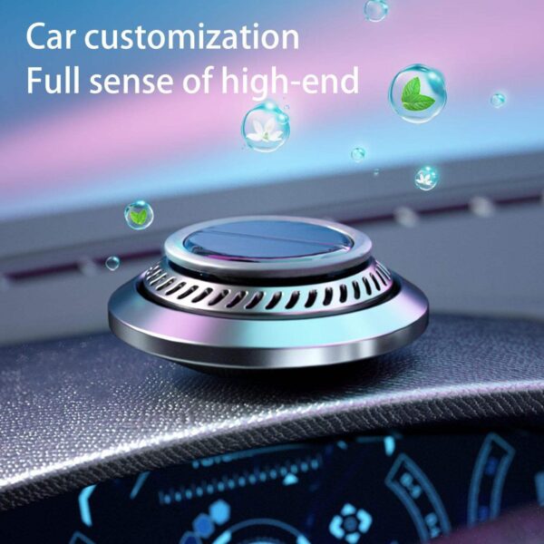 Car Air Freshener, Solar Rotating Car Essential Oil Diffuser, Car Interior Decor Accessories, Odor Eliminator For Car Office Home Car Aromatherapy Car Essential Oil Diffuser Auto Diffuser - Image 5