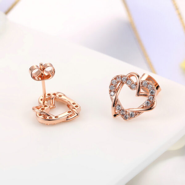 Fashion Heart-shaped Earrings Necklace Jewelry Set - Image 10