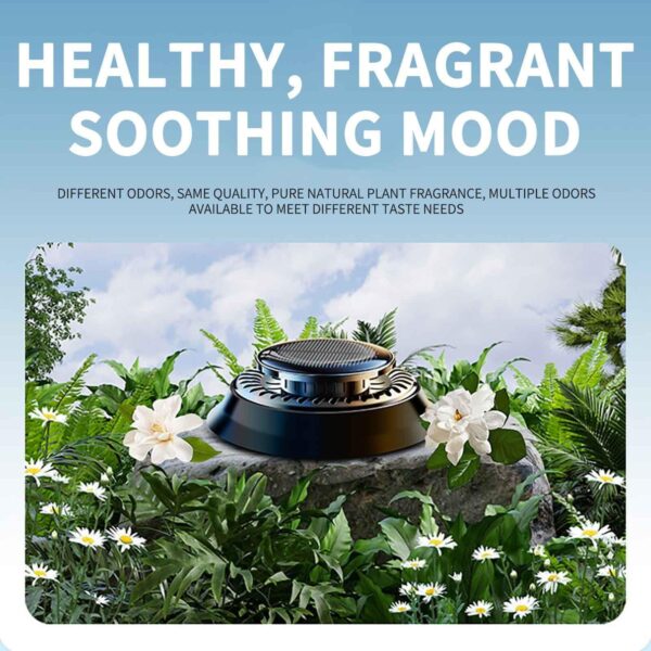 Car Air Freshener, Solar Rotating Car Essential Oil Diffuser, Car Interior Decor Accessories, Odor Eliminator For Car Office Home Car Aromatherapy Car Essential Oil Diffuser Auto Diffuser - Image 4