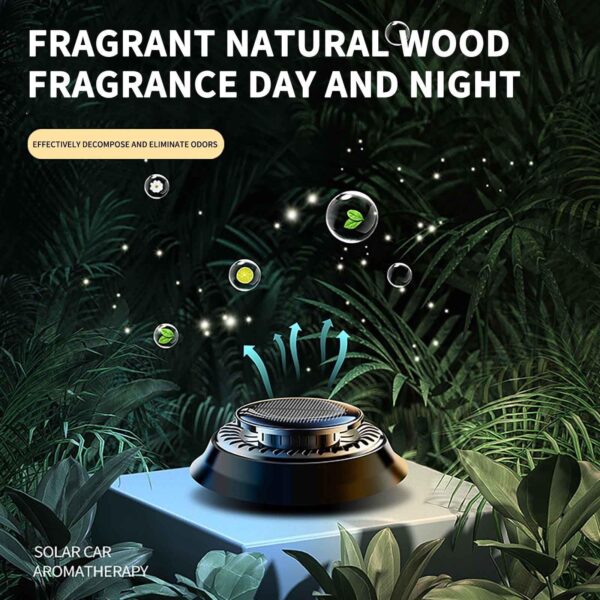 Car Air Freshener, Solar Rotating Car Essential Oil Diffuser, Car Interior Decor Accessories, Odor Eliminator For Car Office Home Car Aromatherapy Car Essential Oil Diffuser Auto Diffuser - Image 10