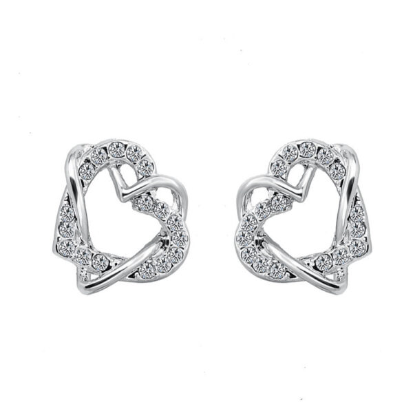 Fashion Heart-shaped Earrings Necklace Jewelry Set - Image 7